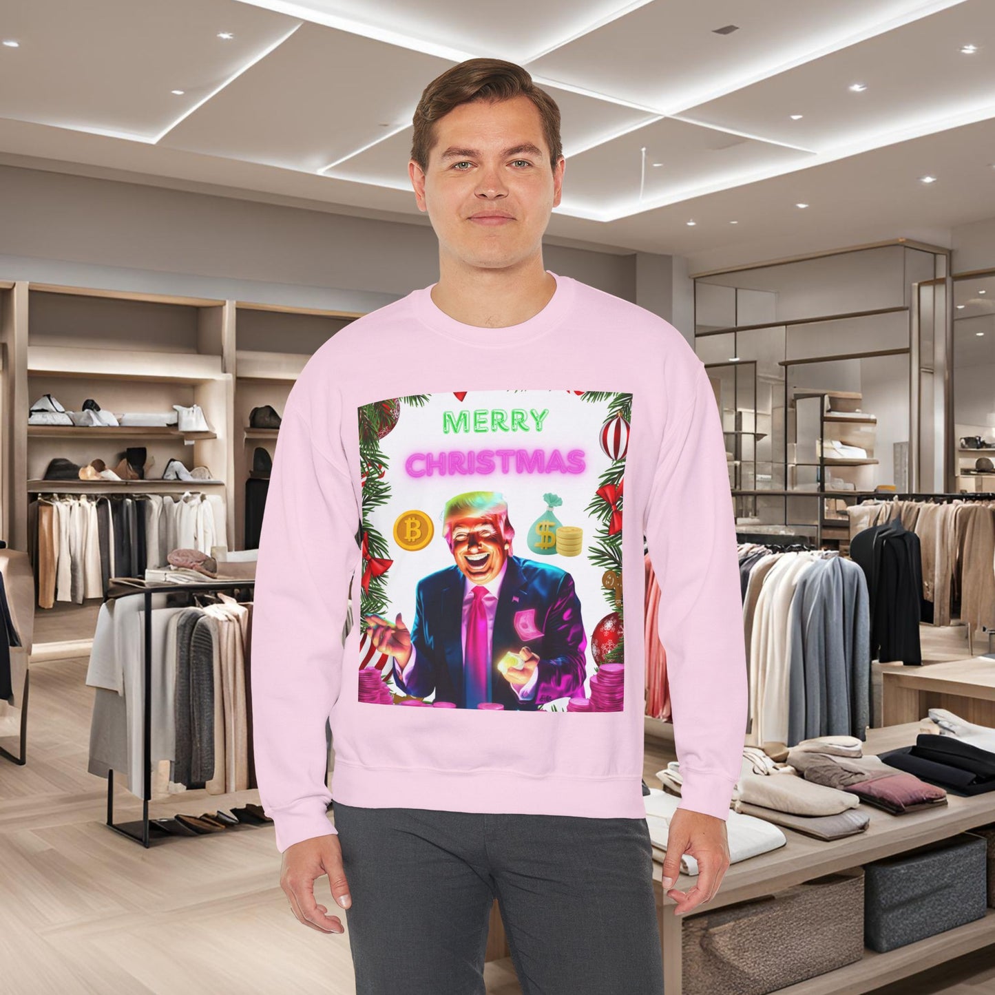 Donald Trump Crewneck Sweatshirt,  Holiday Sweater, Cute Christmas Sweatshirt Gift, Winter Shirt, Election Political Republican shirt,