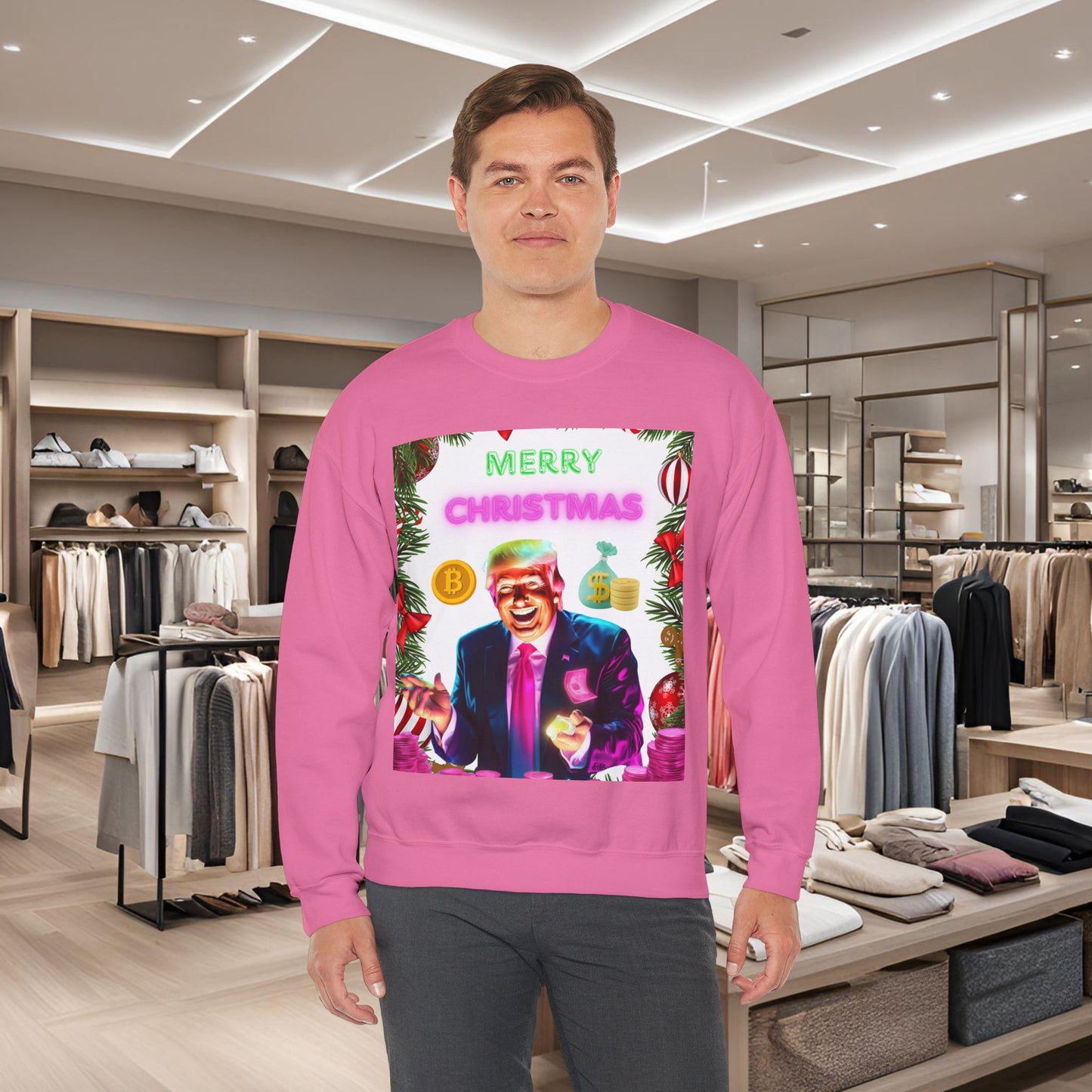 Donald Trump Crewneck Sweatshirt,  Holiday Sweater, Cute Christmas Sweatshirt Gift, Winter Shirt, Election Political Republican shirt,