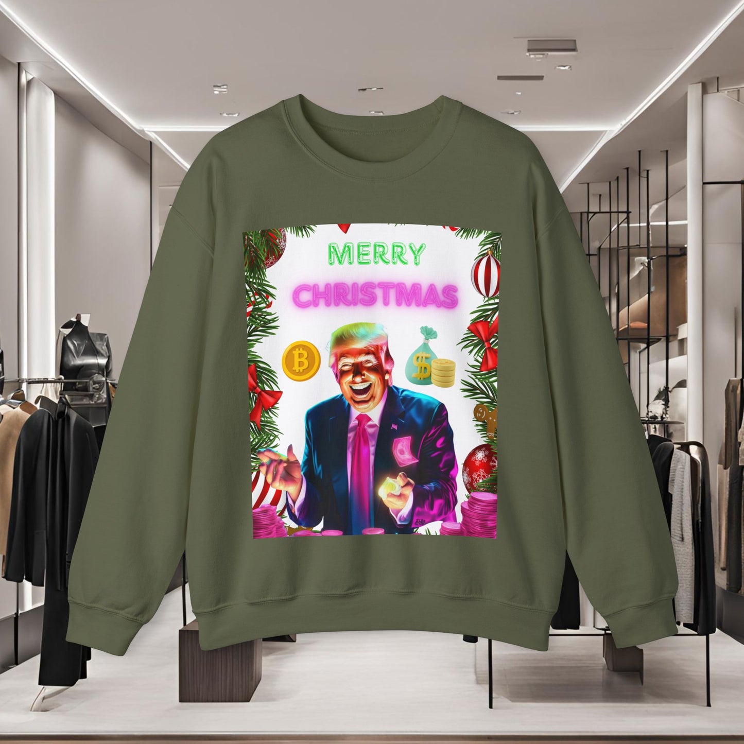 Donald Trump Crewneck Sweatshirt,  Holiday Sweater, Cute Christmas Sweatshirt Gift, Winter Shirt, Election Political Republican shirt,