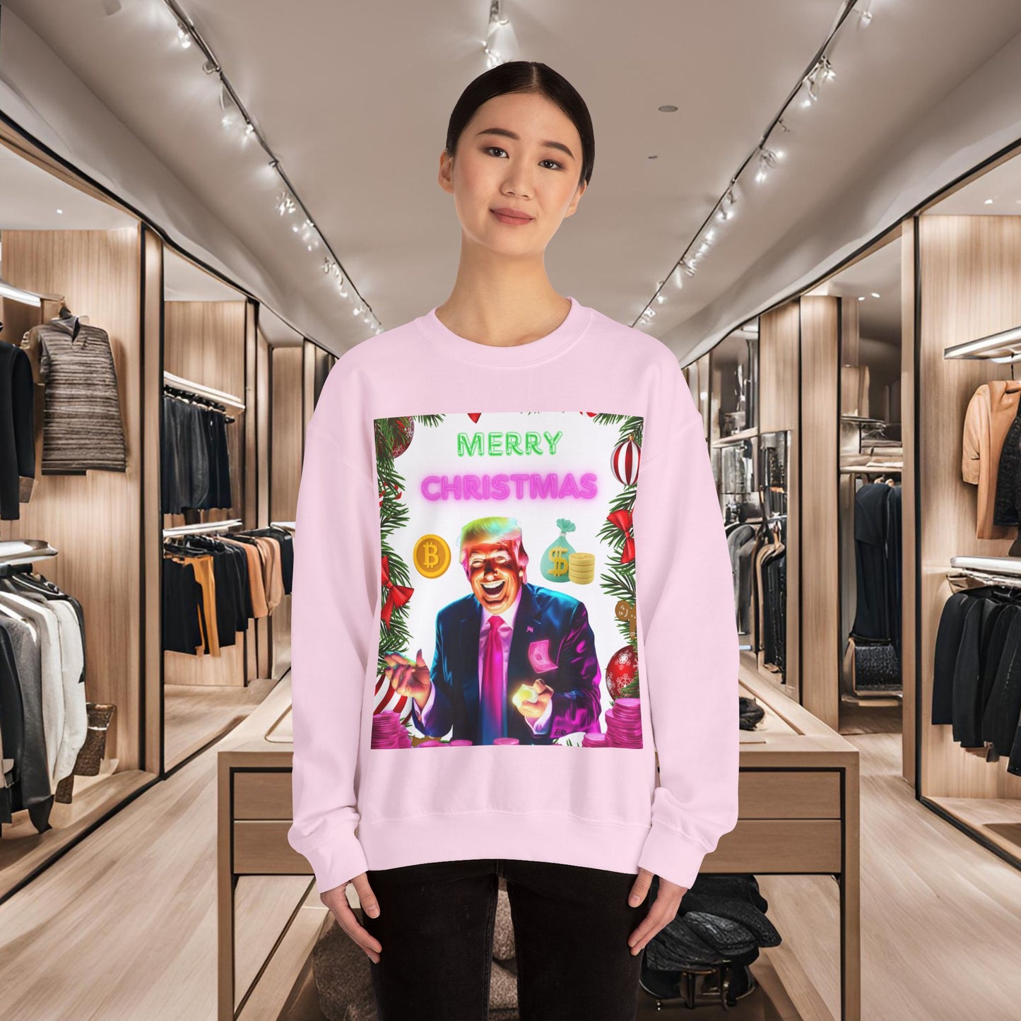 Donald Trump Crewneck Sweatshirt,  Holiday Sweater, Cute Christmas Sweatshirt Gift, Winter Shirt, Election Political Republican shirt,