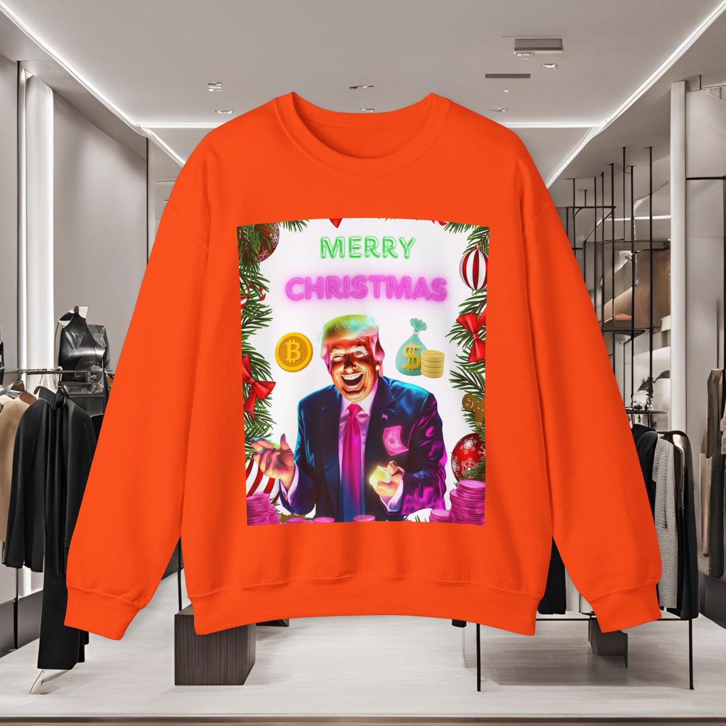 Donald Trump Crewneck Sweatshirt,  Holiday Sweater, Cute Christmas Sweatshirt Gift, Winter Shirt, Election Political Republican shirt,