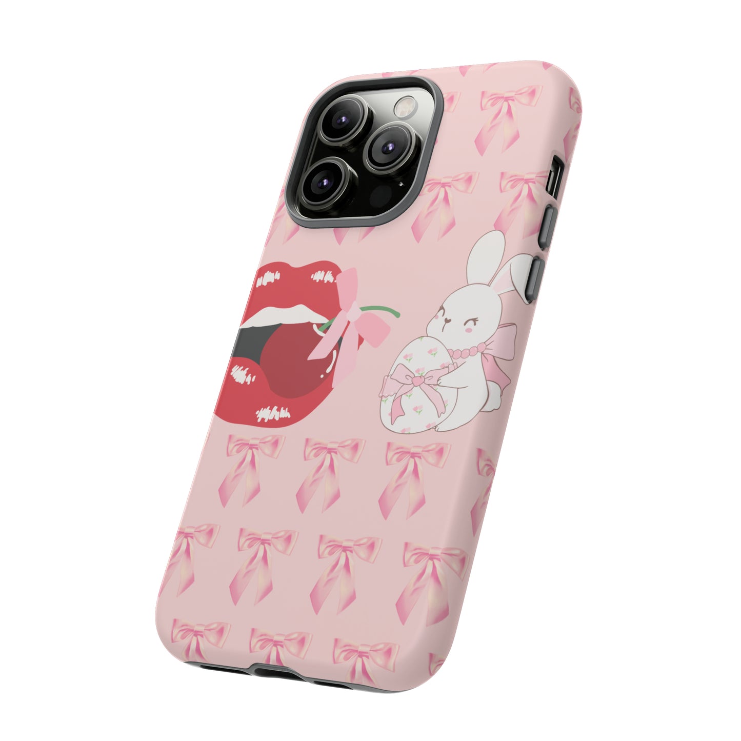 Coquette Lipstick Bunny Iphone case 15 Pro 14 13 Pro Max 12 11 Pro 15 13 12 Mini 12 Pro Max 14 Pro XR 8 13 Mini 11 13 Pro X Xs 11 Pro sanrio