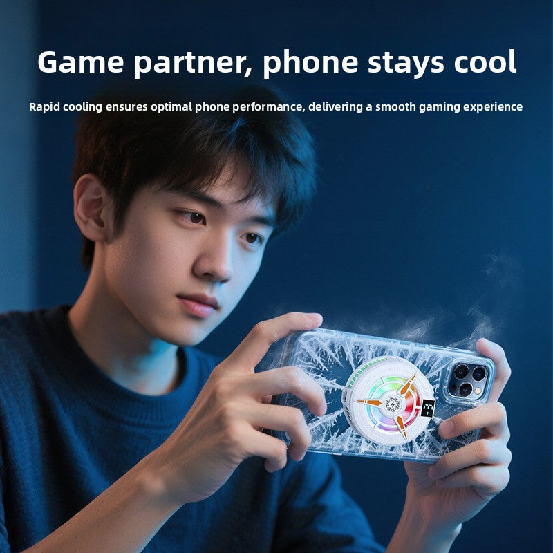 Magnetic Semiconductor Phone Cooler with Digital Display