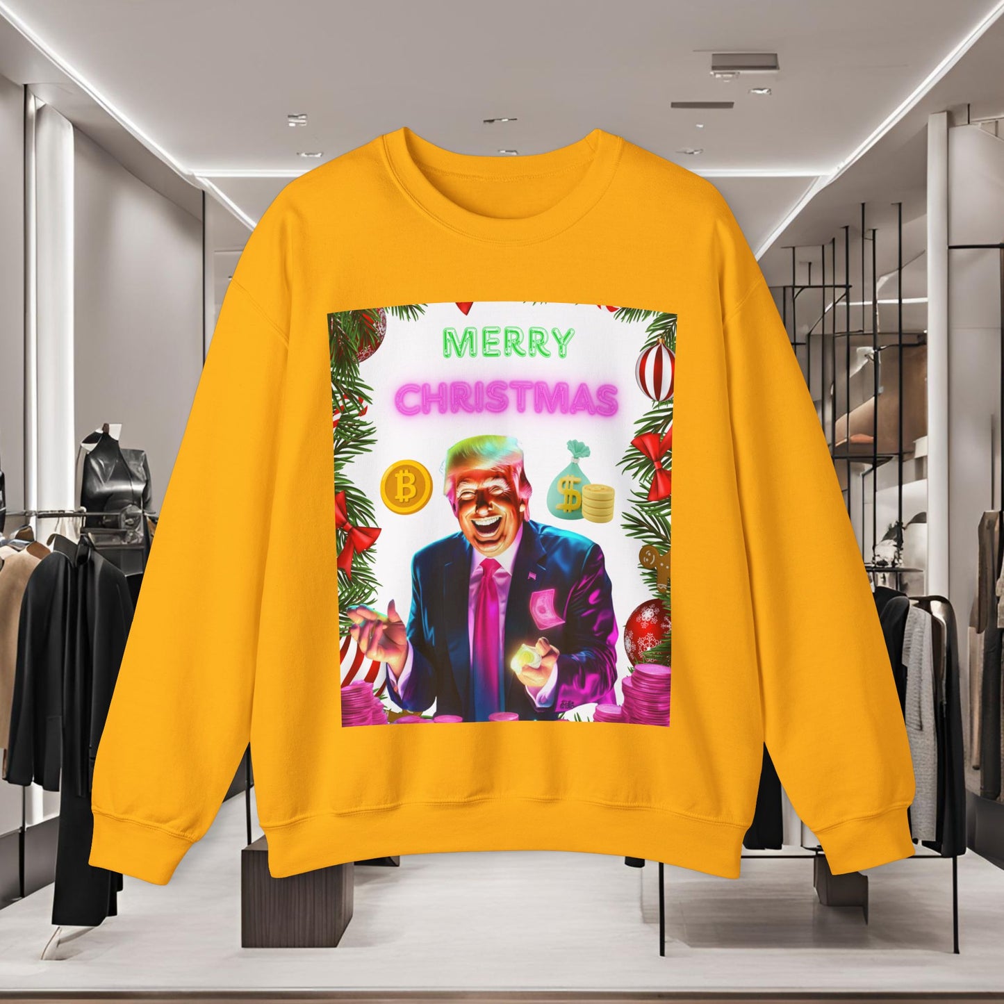 Donald Trump Crewneck Sweatshirt,  Holiday Sweater, Cute Christmas Sweatshirt Gift, Winter Shirt, Election Political Republican shirt,